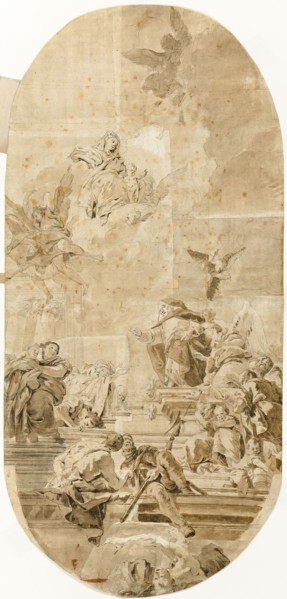 Study for Institution of the Rosary by Saint Dominic, n.d. Creator: Francesco Lorenzi.