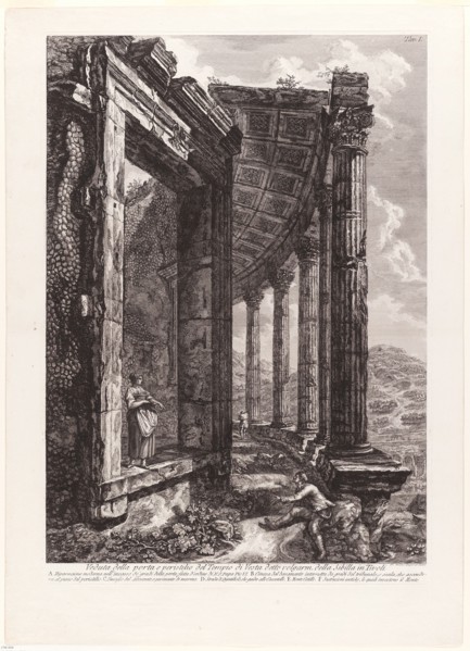 View of the Door and Peristyle of the Temple of Vesta, 1780. Creator: Francesco Piranesi.