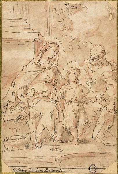 Holy Family, n.d. Creator: Gaspare Diziani.