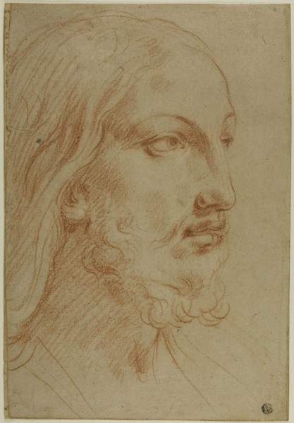 Head of Christ, c.1655. Creator: Giovanni Andrea Sirani.