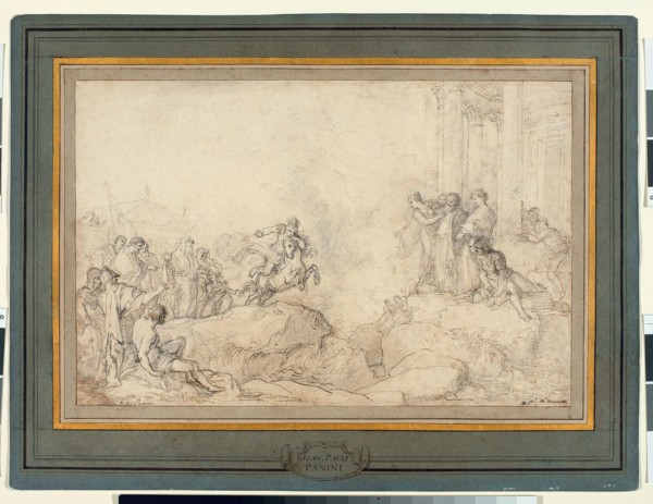 Marcus Curtius Leaping into the Chasm, c.1718. Creator: Giovanni Paolo Panini.