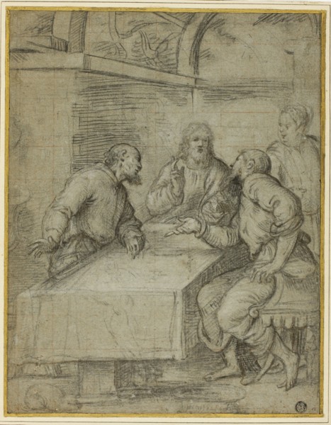 Study for the Supper at Emmaus, 1550/59. Creator: Giulio Campi.