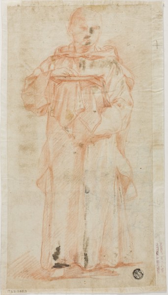 Standing Monk Holding Host and Palen, n.d. Creators: Lodovico Carracci, Simone Cantarini, Bartolomeo Cesi.