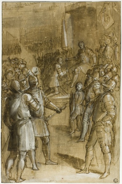 Study for Cosimo I Reorganizing the Tuscan Troops, 1589. Creator: Ludovico Buti.