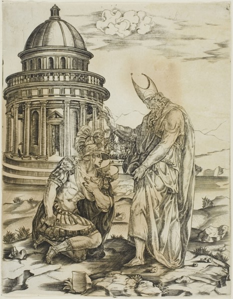 St. Ambrose and the Emperor Theodosius, n.d. Creator: Master IRs.