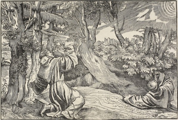 Saint Francis Receiving the Stigmata, 1535/45. Creator: Nicolo Boldrini.