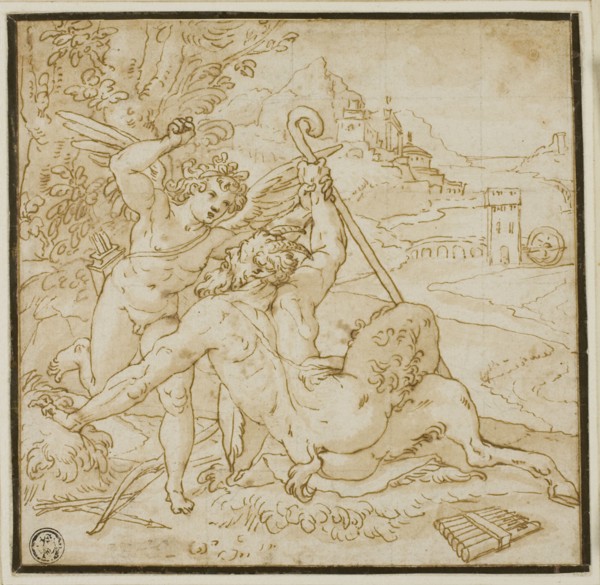 Cupid Overcoming Pan, n.d. Creator: Orazio Samacchini.