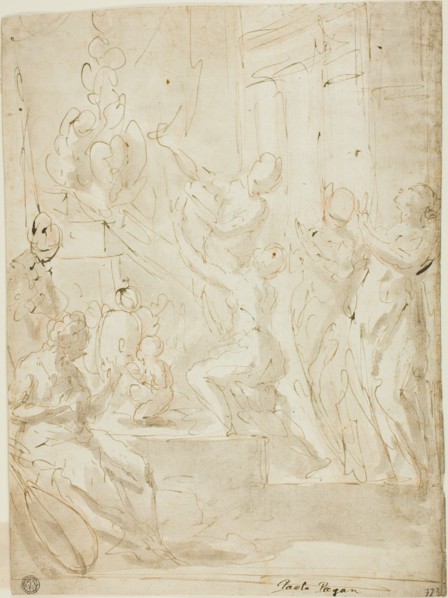 Figures at an Altar or Classical Sacrifice, n.d. Creator: Paolo Pagani.