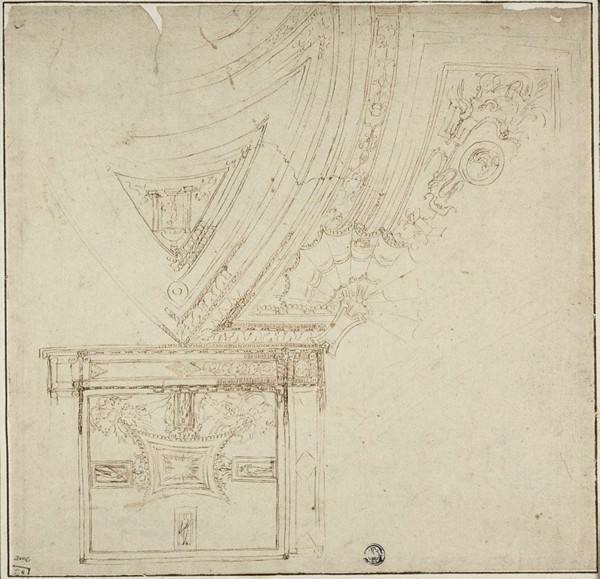 Ceiling Decoration with Grotesques, 1530/39. Creator: Perino del Vaga.