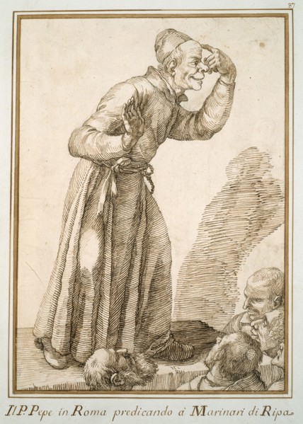 Father Pepe Preaching to Sailors, c.1740. Creator: Pier Leone Ghezzi.