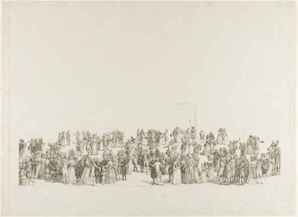 The Exhibition at the Salon du Louvre in 1787, 1787. Creator: Pietro Antonio Martini.