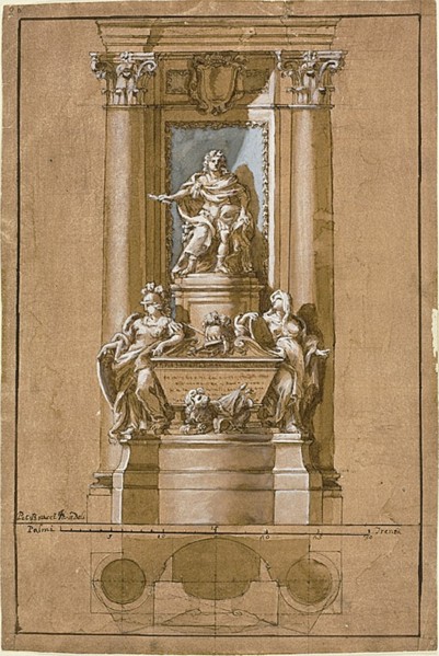 Project for the Tomb of James III, the Old Pretender, c.1766. Creator: Pietro Bracci.