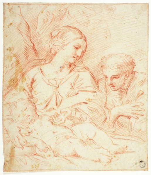 Madonna and Sleeping Christ Child with Male Saint, n.d. Creator: Agostino Masucci.
