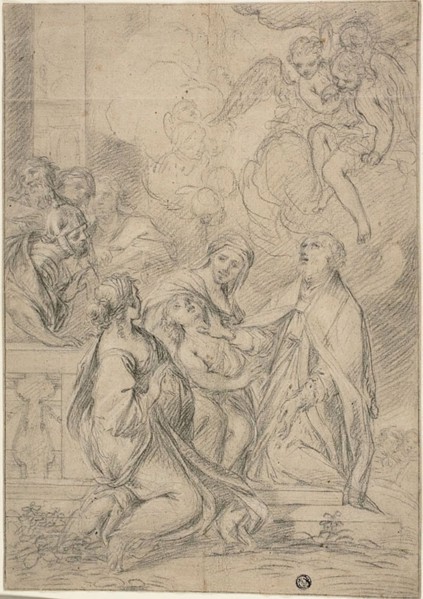 Saint Healing a Child, n.d. Creator: School of Carlo Maratti Italian, 1625-1713.