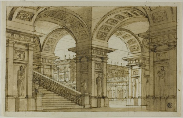 Stage Setting, n.d. Creator: School of Ferdinando Galli Bibiena Italian,.