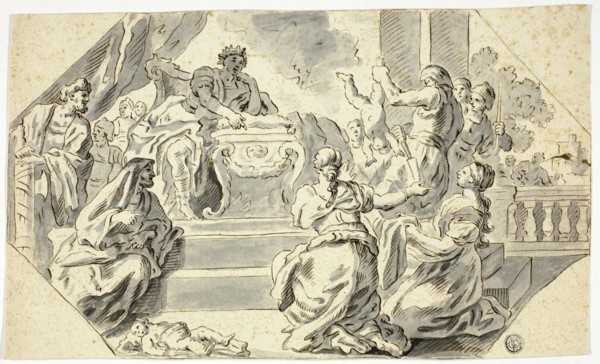 Judgement of Solomon, n.d. Creator: School of Francesco Solimena Italian, 1657-1748.