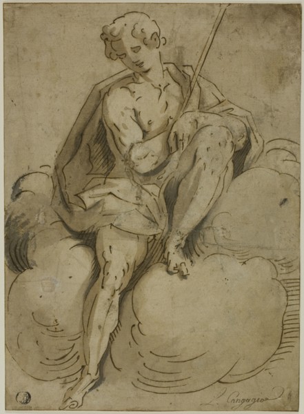 Seated Saint John the Baptist, 1560/70. Creator: School of Luca Cambiaso Italian, 1527-1587.