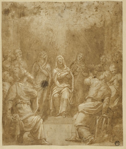 Study for the Pentecost, c.1580. Creator: Simone Peterzano.