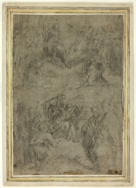 Trinity with the Virgin, and Ten Saints, c.1565. Creator: Tommaso Manzuoli.