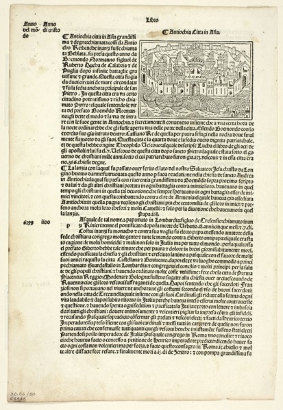 View of Antioch from Supplementum Chronicarum, Plate 50 from Woodcuts from Books...1929. Creators: Unknown, Bernardinus Rizus, Giacomo Filippo Foresti da Bergamo, Wilhelm Ludwig Schreiber.