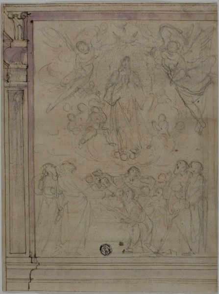 Assumption of the Virgin (recto); Sketches of Architectural Details (verso), n.d. Creator: Unknown.