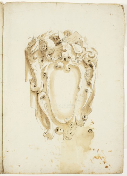 Design for Escutcheon, with Artist's Instruments, n.d. Creator: Unknown.