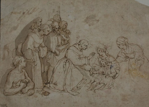 Study for Miracle of Saint Bernardino of Siena, c.1602. Creator: Ventura Salimbeni.