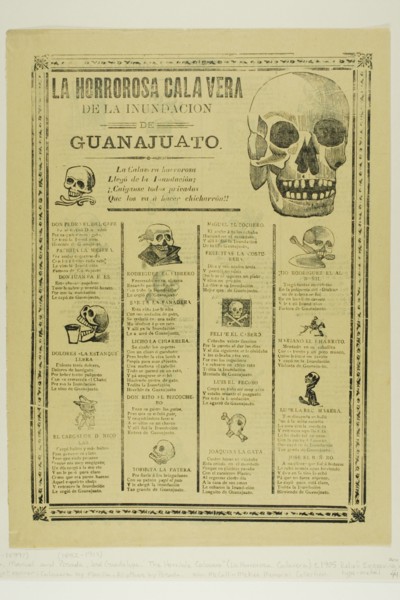 The Horrible Calavera of the Flooding of Guanajuato, 1900/10. Creators: Manuel Manilla, José Guadalupe Posada.