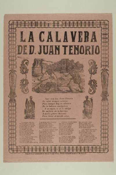 La Calavera de D. Juan Tenorio (The Calavera of D. Juan Tenorio), n.d. Creator: Manuel Manilla.
