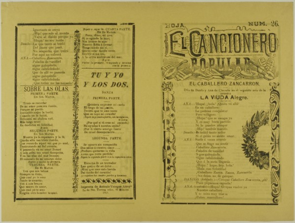 El cancionero popular, hoja num. 26 (The Popular Songbook, Sheet No. 26), n.d. Creator: Unknown.