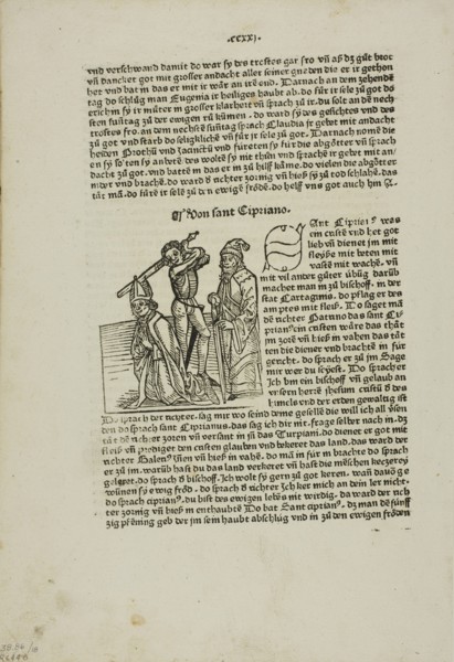Martyrdom of Saint Cipriano from Heiligenleben (Lives of the Saints), Plate 18 from...1929. Creator: Unknown.