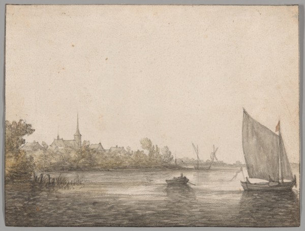 View of IJsselmonde Seen Across the New Maas, c.1640. Creator: Aelbert Cuyp.