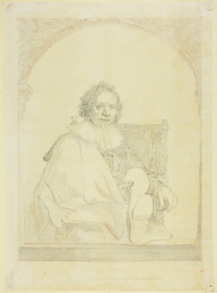 Study for Portrait of a Man in an Arm Chair, from Collection d'imitations de Dessins..., c.1821. Creator: Christian Josi.