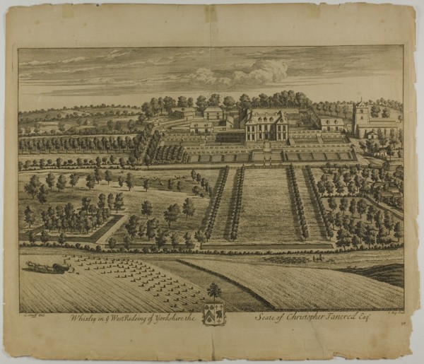 Whixley, plate 78 from Britannia Illustrata, published 1707. Creator: Johannes Kip.