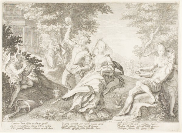 Plate Two, from Five Wise and Five Foolish Virgins, 1606. Creator: Jan Saenredam.