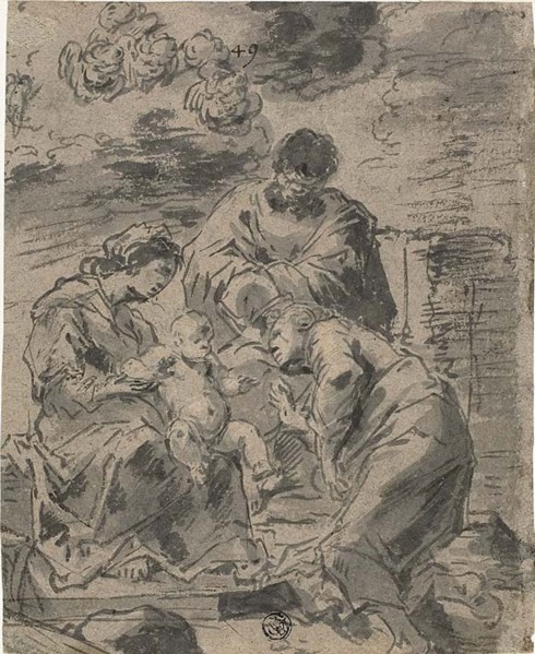 The Mystic Marriage of Saint Catherine, 1660/69. Creator: Leonard Bramer.