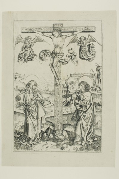 Christ on the Cross With Two Angels, c.1481. Creator: Master AG.