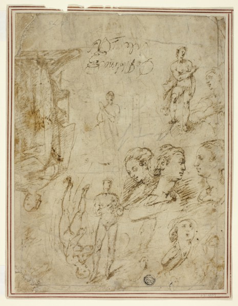 Sketches of Figures and Heads, n.d. Creator: Pieter Molijn.