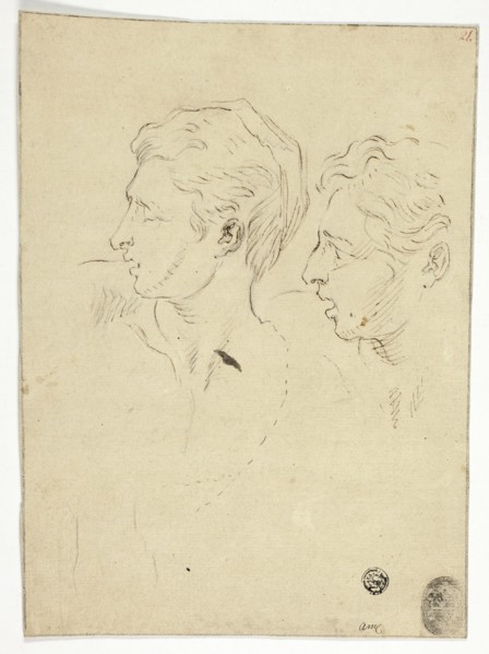 Sketch of Two Men Turning Left, n.d. Creator: Unknown.