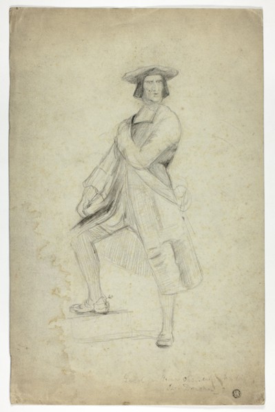 Study for Standing Man Wearing Sash and Striking Dramatic Pose, n.d. Creator: Thomas Duncan.