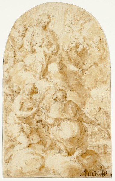 Virgin Mary with the Christ Child in the Clouds, 1601-1700. Creator: Bartolomé Esteban Murillo.