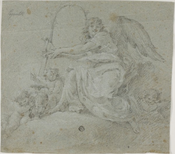Angel with Lyre, n.d. Creator: Moncayo Pignatelly.