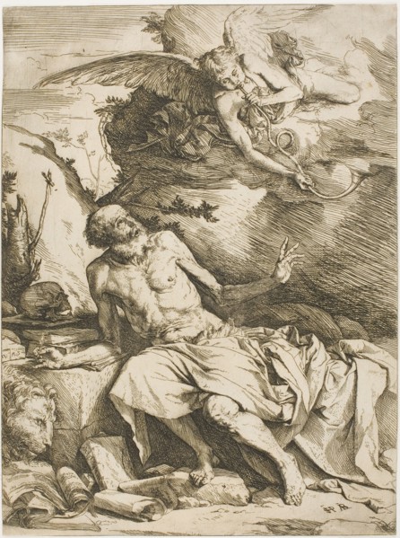 Saint Jerome Listening to the Trumpet of the Last Judgment, 1622-25. Creator: Jusepe de Ribera.