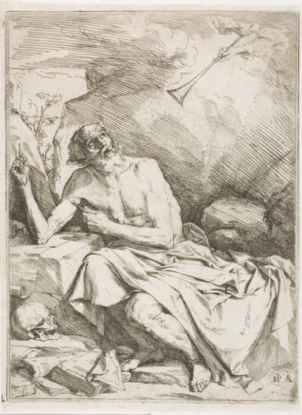 St. Jerome Hearing the Trumpet of the Last Judgment, 1621. Creator: Jusepe de Ribera.