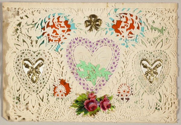 Untitled Valentine (Three Hearts), c.1865. Creator: Berlin & Jones.