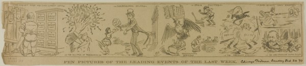 Pen Pictures of the Leading Events of the Last Week, from Chicago Tribune, pub. Feb 26, 1893. Creator: Harold R Heaton.