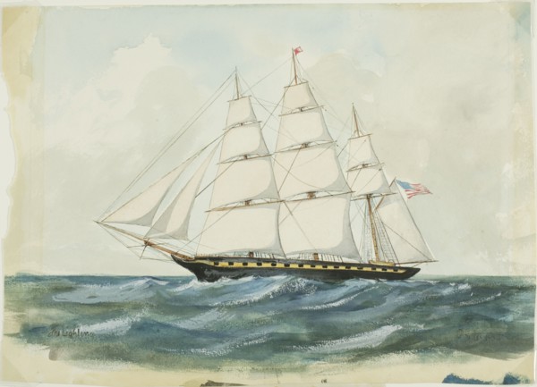 The Boston Clipper, Lightning, 1854. Creator: P Giles.