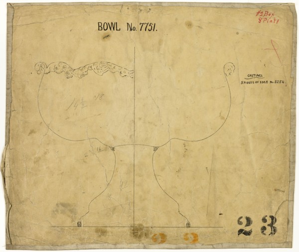 Design for Bowl No. 7751, 1883. Creator: Tiffany & Co.