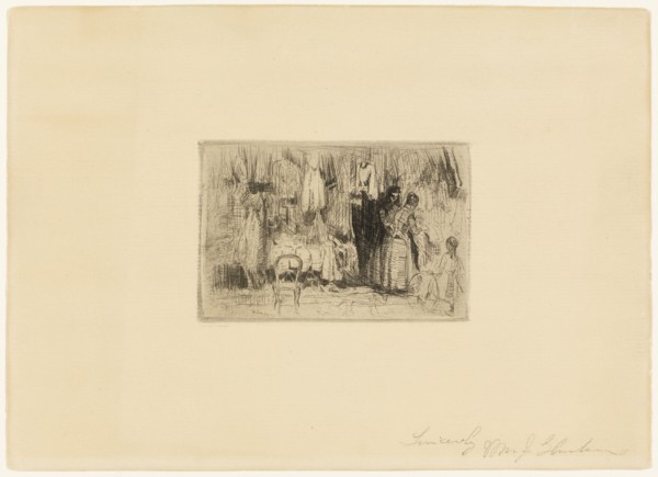 At the Dressmaker, 1895-1896. Creator: William James Glackens.