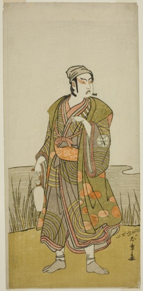 The Actor Ichimura Uzaemon IX as the Potter Tsuchihei in the Play Higashiyama Momiji..., c. 1778. Creator: Shunsho.